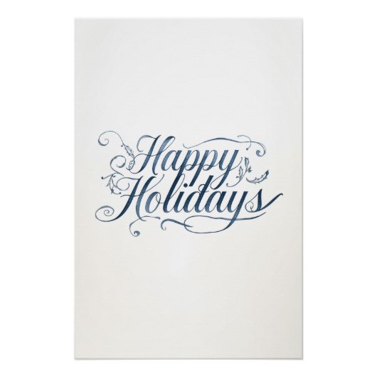 Happy Holidays Merry Christmas Family New Year Poster (Vorderseite)