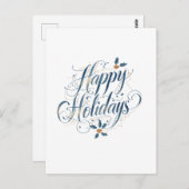 Happy Holidays Merry Christmas Family New Year Postkarte (Vorne/Hinten)