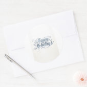 Happy Holidays Merry Christmas Family New Year Runder Aufkleber (Umschlag)