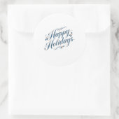 Happy Holidays Merry Christmas Family New Year Runder Aufkleber (Tasche)