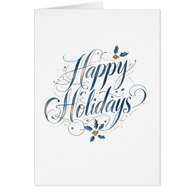 Happy Holidays Merry Christmas New Year Card (Vorne)