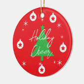 Happy Holidays Merry Christmas New Year Keramik Ornament (Links)