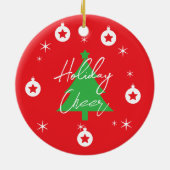 Happy Holidays Merry Christmas New Year Keramik Ornament (Hinten)