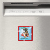 Happy Holidays Min Button Magnet (In Situ (Geschirrspüler))