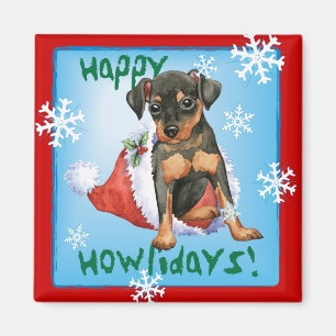 Happy Holidays Min Button Magnet