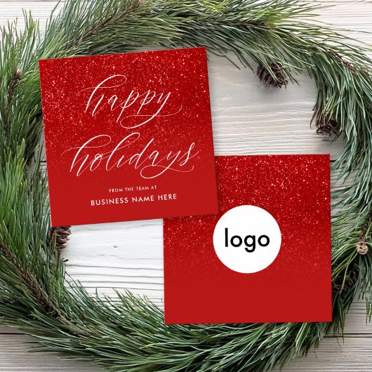 Happy Holidays Mini Business Holiday Card Mitteilungskarte