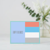 Happy Holidays Minimalismus Geometrie Postkarte (Stehend Vorderseite)