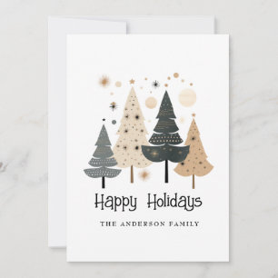 Happy Holidays Minimalistisch Feiertagskarte