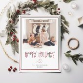 Happy Holidays Minimalistische Weihnachtskarte Einladung