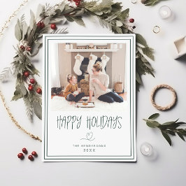 Happy Holidays Minimalistische Weihnachtskarte Gol Einladung