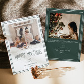 Happy Holidays Minimalistische Weihnachtskarte Gol Einladung