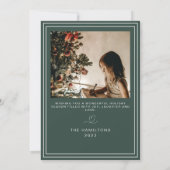 Happy Holidays Minimalistische Weihnachtskarte Gol Einladung (Rückseite)