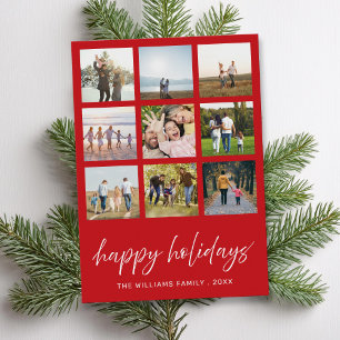 Happy Holidays Minimalistisches Skript 9 FotoColla Feiertagskarte