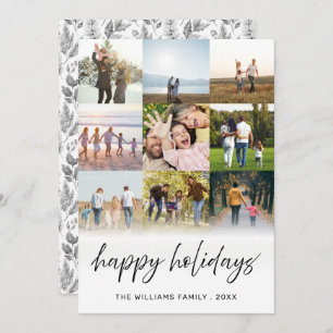 Happy Holidays Minimalistisches Skript 9 FotoColla Feiertagskarte