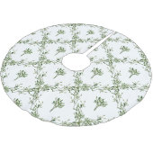 Happy Holidays Mistletoe Christmas Floral Polyester Weihnachtsbaumdecke (Schrägansicht)