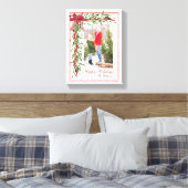 Happy Holidays Mistletoe Red Bow Family Foto Leinwanddruck (Insitu (Schlafzimmer))