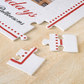 Happy Holidays Mistletoe Red Bow Family Foto Puzzle (Seite)