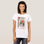 Happy Holidays Mistletoe Red Bow Family Foto T-Shirt (Vorne ganz)