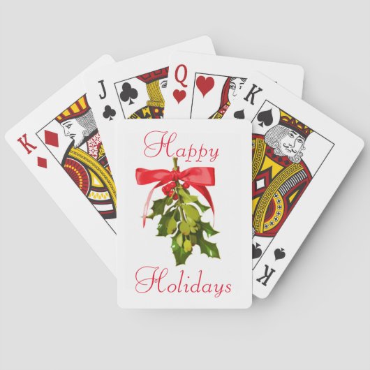 Happy Holidays mistletoe Spielkarten (Rückseite)