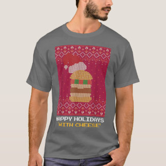 Happy Holidays mit Cheese Ugly Christmas Sweater T-Shirt