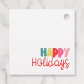 Happy Holidays mit Foto Weihnachtsgrüße Geschenkanhänger (Rückseite)