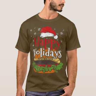 Happy Holidays mit Käse Funny Cheese Burger T-Shirt