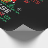 Happy Holidays mit Käse Ugly Weihnachtsgeschenk Geschenkpapier (Ecke)