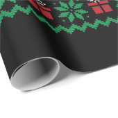 Happy Holidays mit Käse Ugly Weihnachtsgeschenk Geschenkpapier (Rolleneckpunkt)