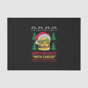 Happy Holidays mit Käse Weihnachts-Cheeseburger Seidenpapier