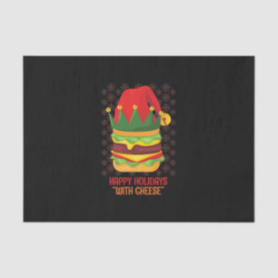 Happy Holidays mit Käse Weihnachts Cheeseburger Seidenpapier