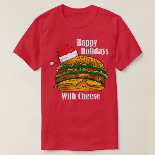 Happy Holidays mit Käse Weihnachtskäsesorten Feins T-Shirt (Design vorne)