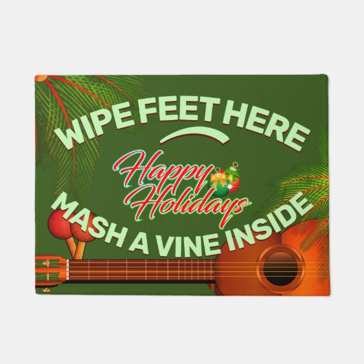 Happy Holidays mit Marac und Cuatro Karibik Fußmatte (Vorderseite)