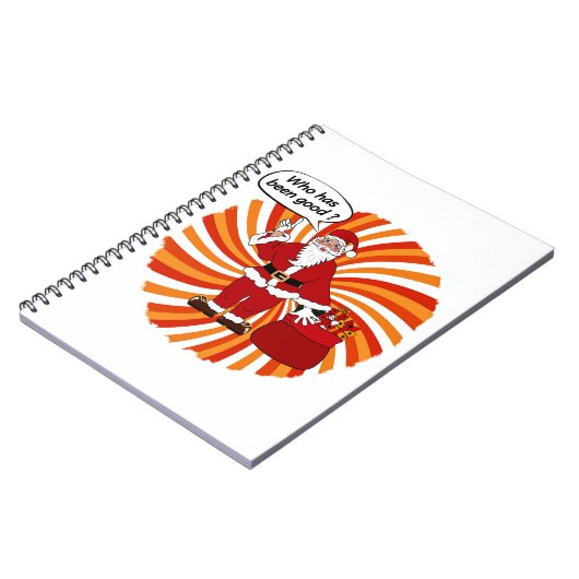 Happy Holidays mit Santa Notizblock (Linke Seite)