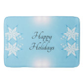 Happy Holidays mit Snowflake Art Badematte (Vorderseite)