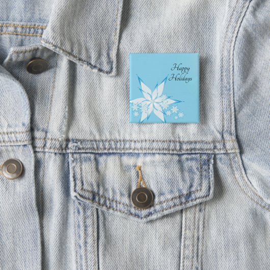 Happy Holidays mit Snowflake Art Button (Beispiel)