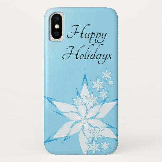 Happy Holidays mit Snowflake Art Case-Mate iPhone Hülle (Rückseite)