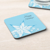 Happy Holidays mit Snowflake Art Getränkeuntersetzer (Linke Seite)