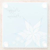 Happy Holidays mit Snowflake Art Glasuntersetzer (Rückseite)