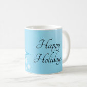 Happy Holidays mit Snowflake Art Kaffeetasse (VorderseiteRechts)