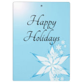 Happy Holidays mit Snowflake Art Klemmbrett (Rückseite)