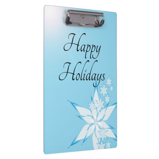 Happy Holidays mit Snowflake Art Klemmbrett (Rechts)