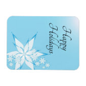 Happy Holidays mit Snowflake Art Magnet (Horizontal)