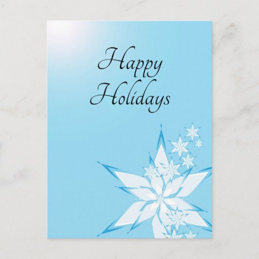 Happy Holidays mit Snowflake Art Postkarte (Vorderseite)