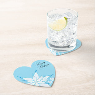 Happy Holidays mit Snowflake Art Untersetzer