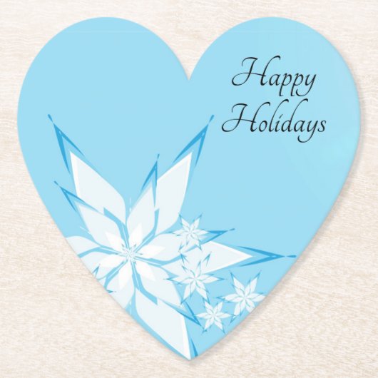 Happy Holidays mit Snowflake Art Untersetzer (Vorderseite)