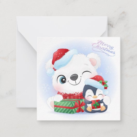 Happy Holidays Mitteilungskarte (Vorderseite)