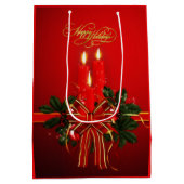 Happy Holidays Mittlere Geschenktasche Geschenktüte (Rückseite)