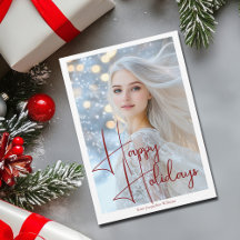 Happy Holidays Model Actress Headshot Rotes Skript