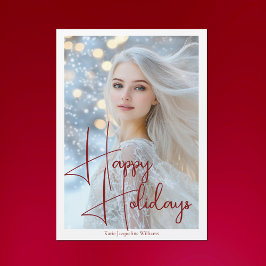 Happy Holidays Model Headshot Weihnachtsmagazin Magnetkarte
