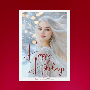 Happy Holidays Model Headshot Weihnachtsmagazin Magnetkarte